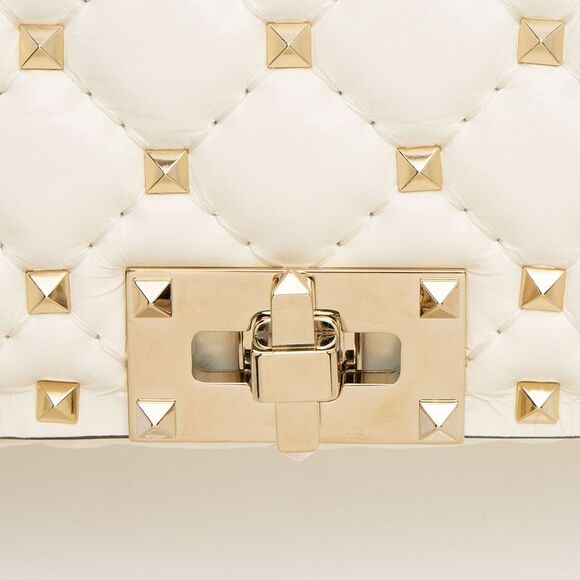 Valentino Calfskin Rockstud Spike Up Top Handle - Picture 8 of 12